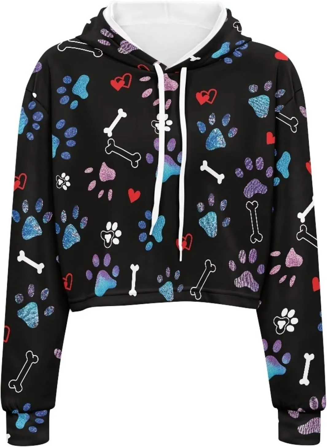 Winter Oversized Hoodies Spring Fall Crop Top Sweaters for Women Lightweight Graphic Sweatshirt with Hood Size S-5XL