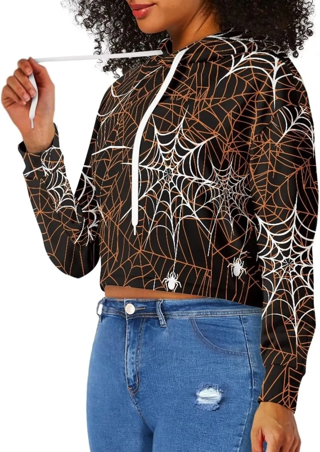 Winter Oversized Hoodies Spring Fall Crop Top Sweaters for Women Lightweight Graphic Sweatshirt with Hood Size S-5XL