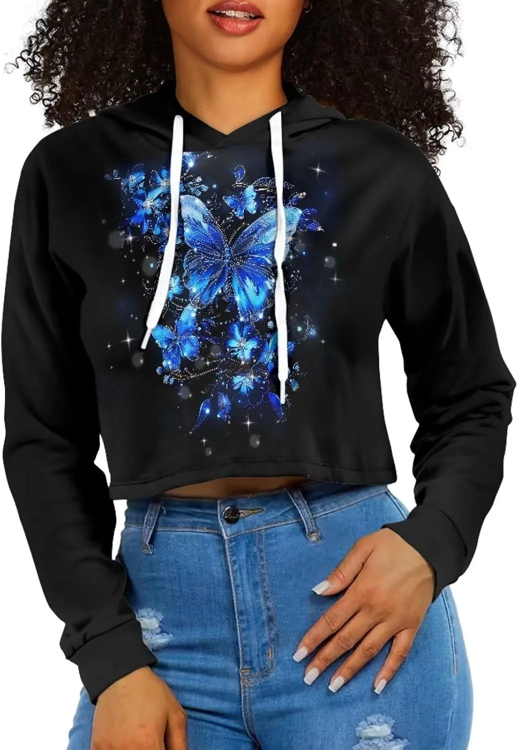 Winter Oversized Hoodies Spring Fall Crop Top Sweaters for Women Lightweight Graphic Sweatshirt with Hood Size S-5XL