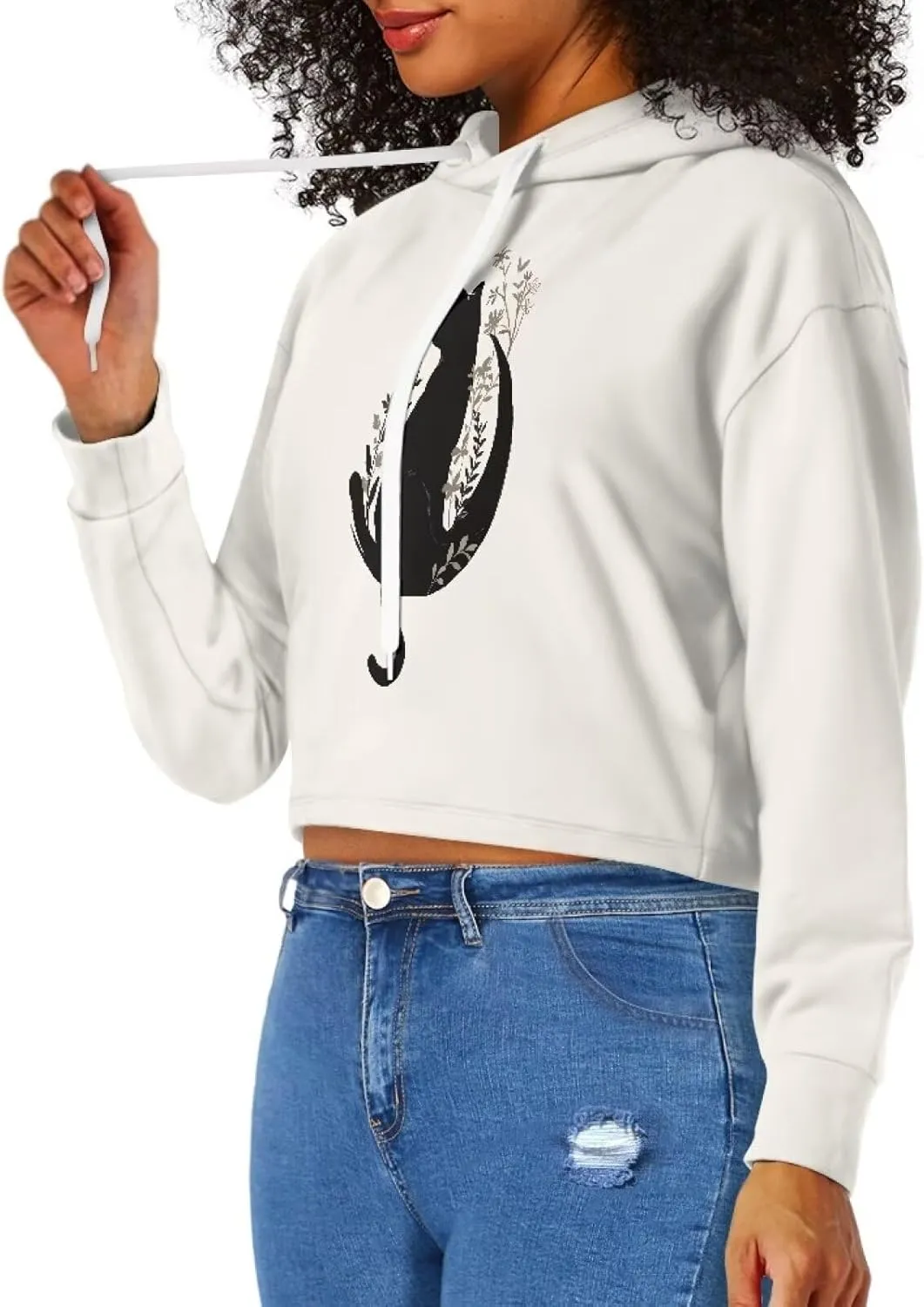 Winter Oversized Hoodies Spring Fall Crop Top Sweaters for Women Lightweight Graphic Sweatshirt with Hood Size S-5XL