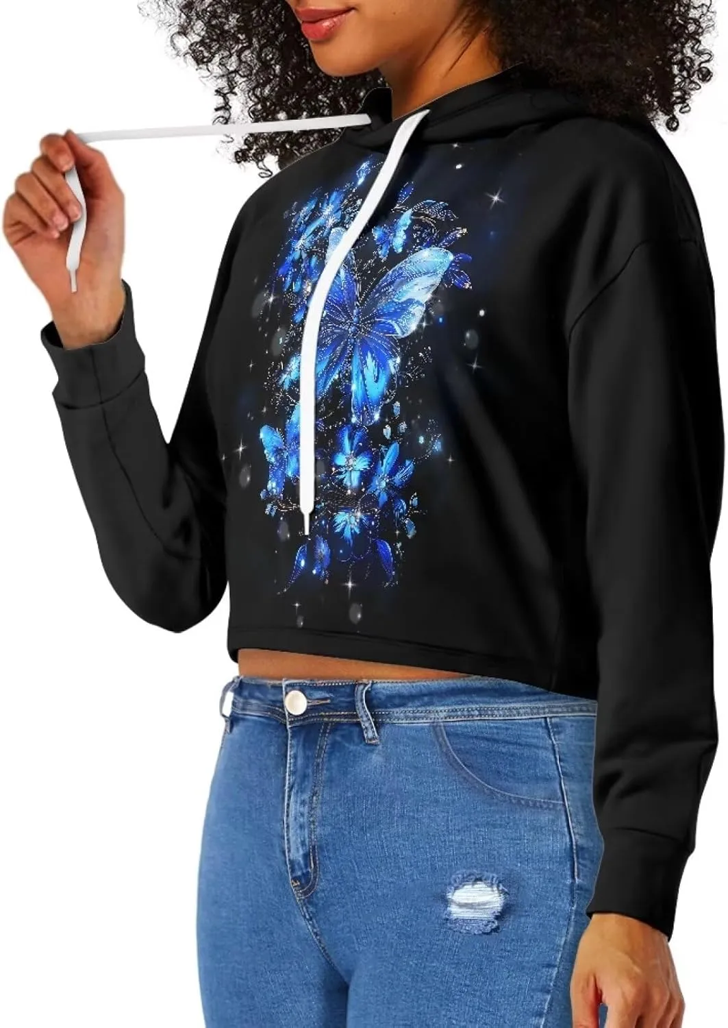 Winter Oversized Hoodies Spring Fall Crop Top Sweaters for Women Lightweight Graphic Sweatshirt with Hood Size S-5XL