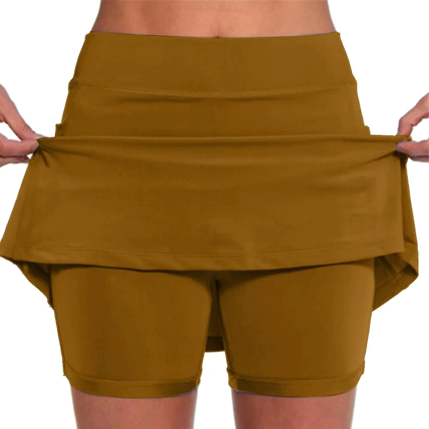 Womans Tennis Golf Skirts High Waisted Workout Athletic Skirt with Shorts Underneath Quick Dry Gym Running Skirt