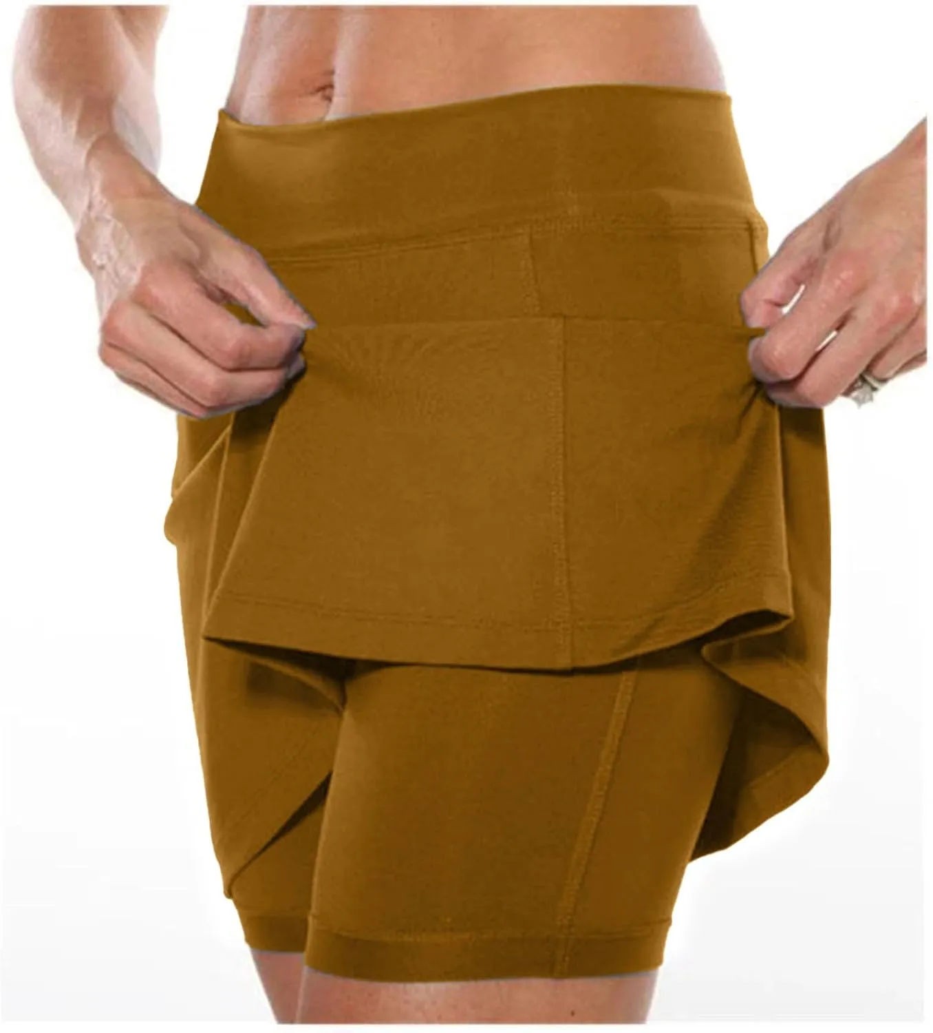 Womans Tennis Golf Skirts High Waisted Workout Athletic Skirt with Shorts Underneath Quick Dry Gym Running Skirt