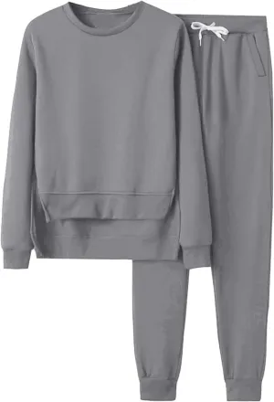 Women 2 Piece Outfits Long Sleeve V Neck Casual Dressy Sweatpants Hoodie Sweatshirt Jogger Sweatpants Outfits