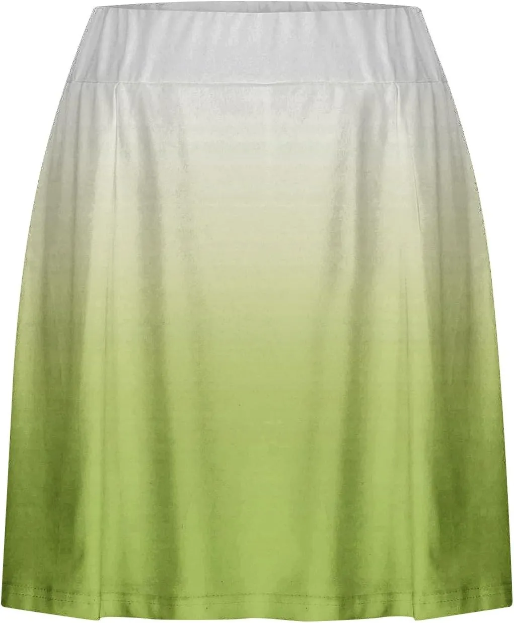 Women Gradient Colour Skirt Shorts Ladies Pleated Tennis Skirts Short Regular Fit Fake Two Piece Half Trouser 2025