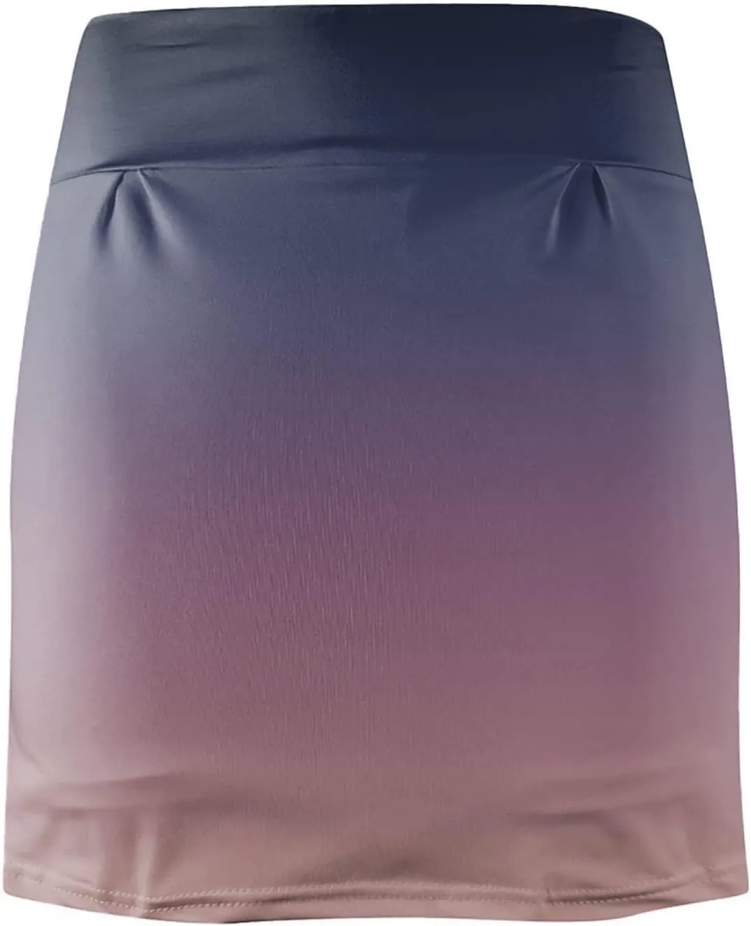 Women Gradient Colour Skirt Shorts Ladies Pleated Tennis Skirts Short Regular Fit Fake Two Piece Half Trouser 2025