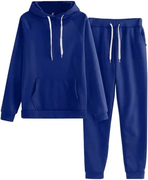 Womens 2 Piece Outfits Long Sleeve V Neck Oversized Plus Jogger Sweatsuit Sets Tracksuits