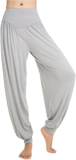 Womens 2024 High Waist Harem Pants Lightweight Casual Yoga Trousers Summer Pleated Workout Leggings Lounge Pants