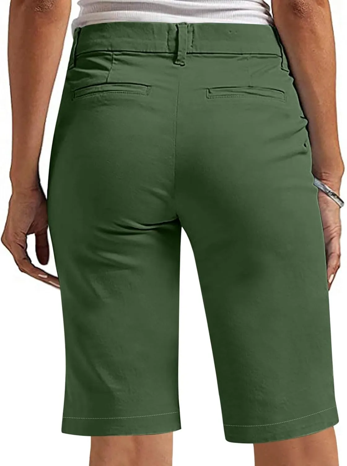 Women's Bermuda Shorts, Summer Straight Leg Chino Dressy Bike Shorts High Waisted Office Casual Party Sweat Shorts