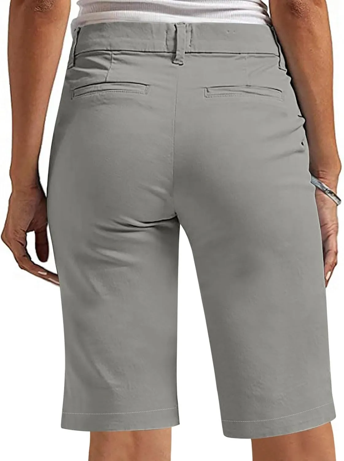 Women's Bermuda Shorts, Summer Straight Leg Chino Dressy Bike Shorts High Waisted Office Casual Party Sweat Shorts