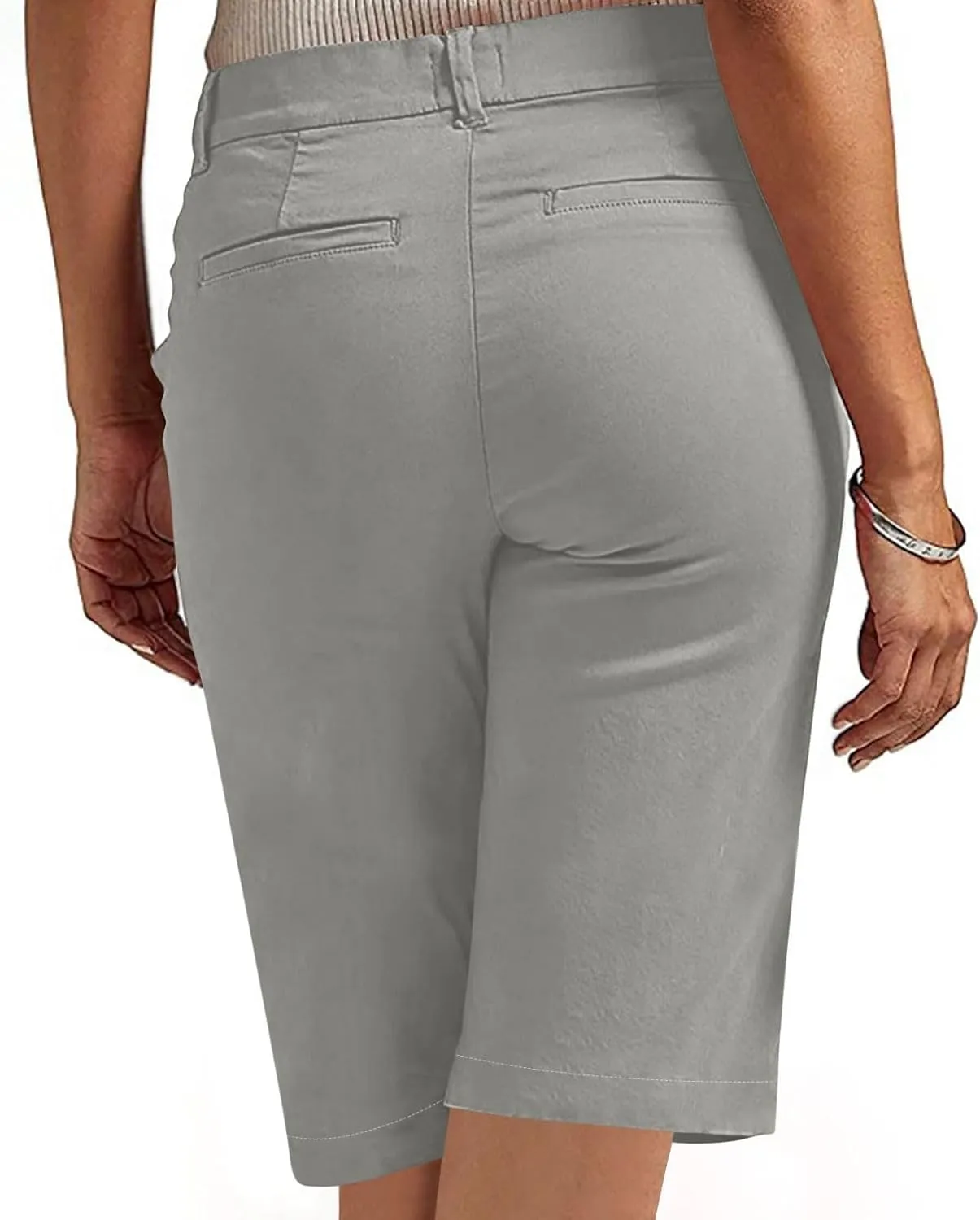 Women's Bermuda Shorts, Summer Straight Leg Chino Dressy Bike Shorts High Waisted Office Casual Party Sweat Shorts