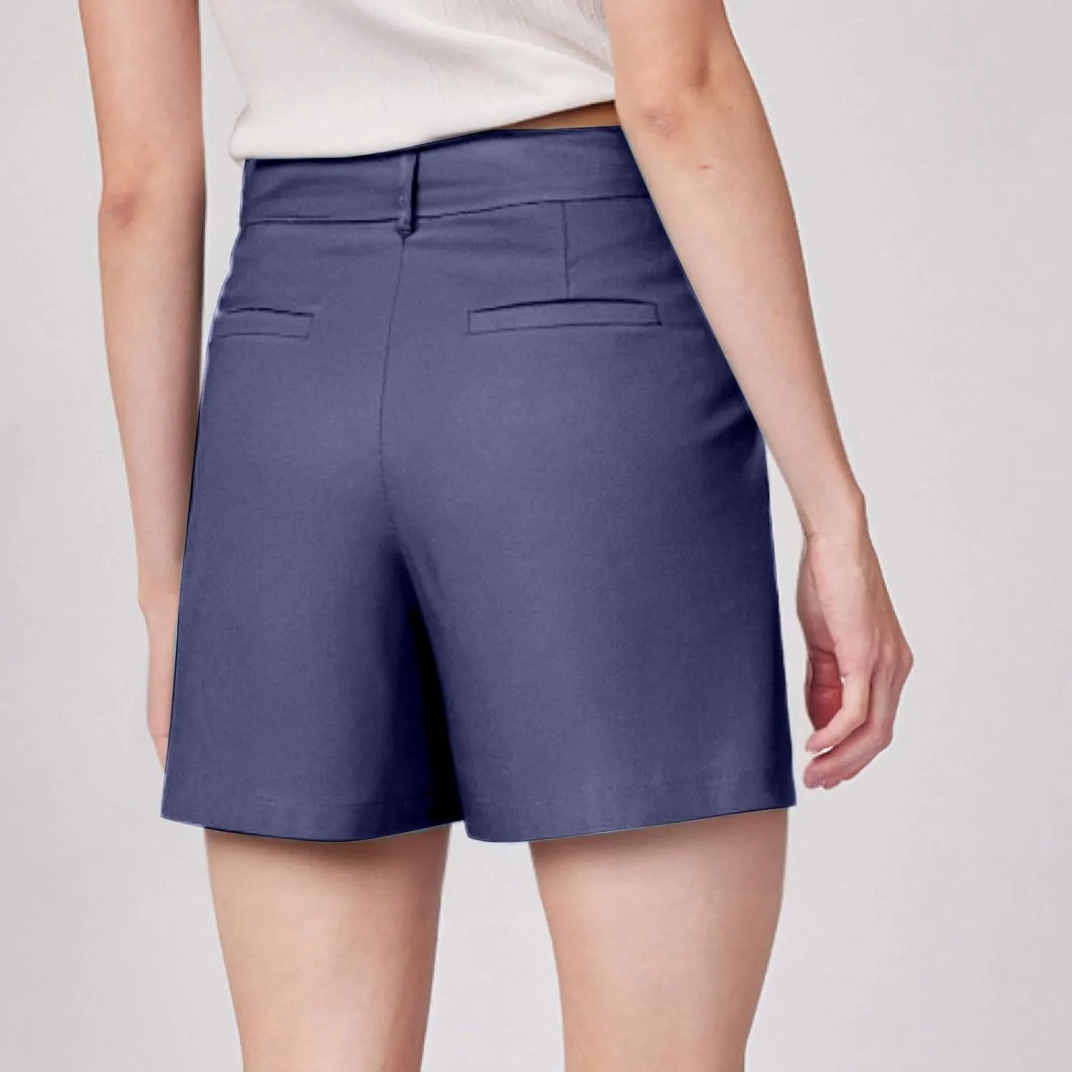 Women's Bermuda Shorts, Summer Straight Leg Chino Dressy Bike Shorts High Waisted Office Casual Party Sweat Shorts