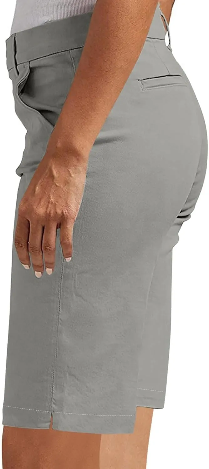 Women's Bermuda Shorts, Summer Straight Leg Chino Dressy Bike Shorts High Waisted Office Casual Party Sweat Shorts