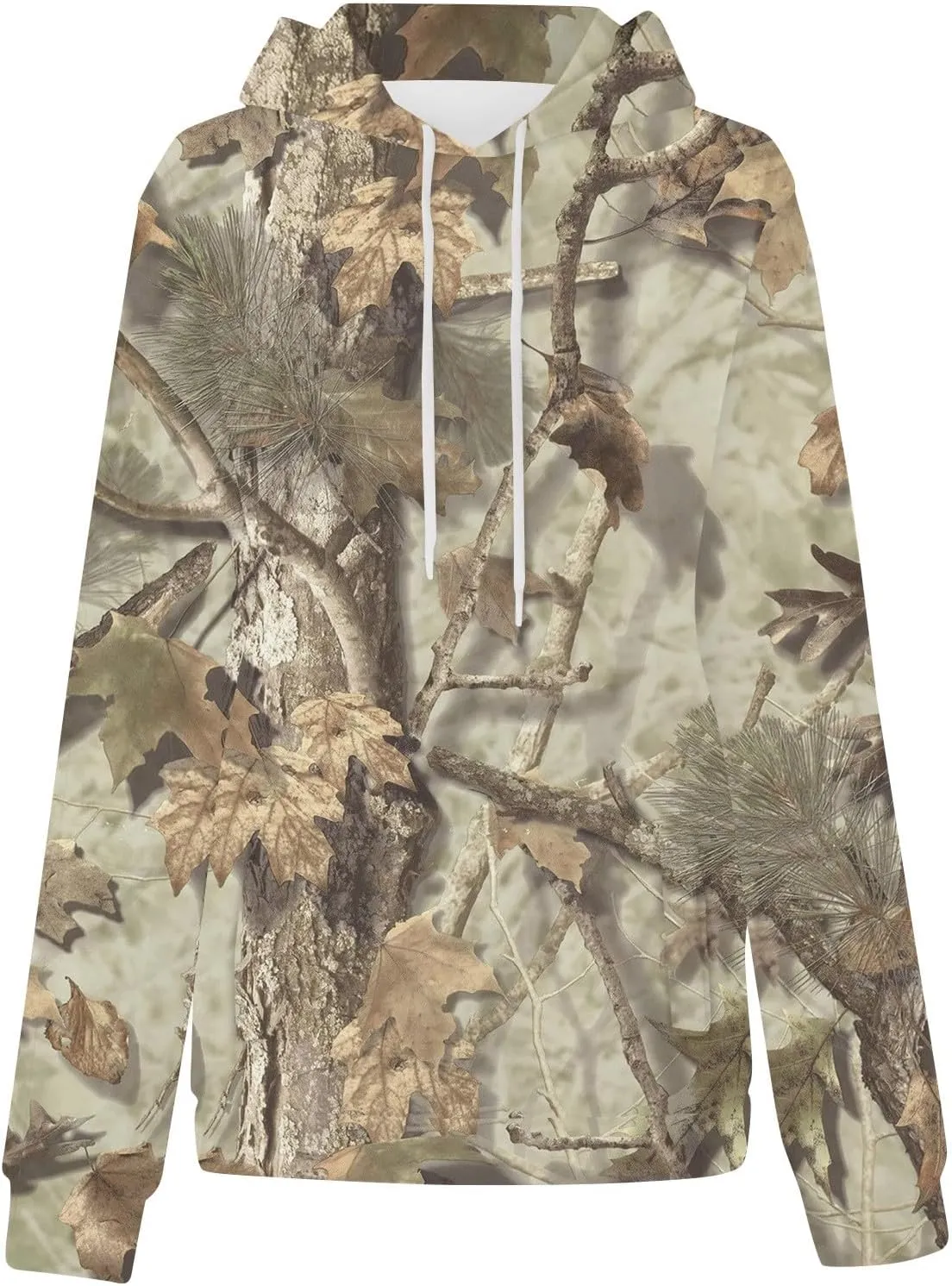 Womens Camo Hoodies Light Camo Hoodie Maple Oversized Hooded Sweatshirt Fleece Pullover Sweatshirts Long Sleeve with Pocket