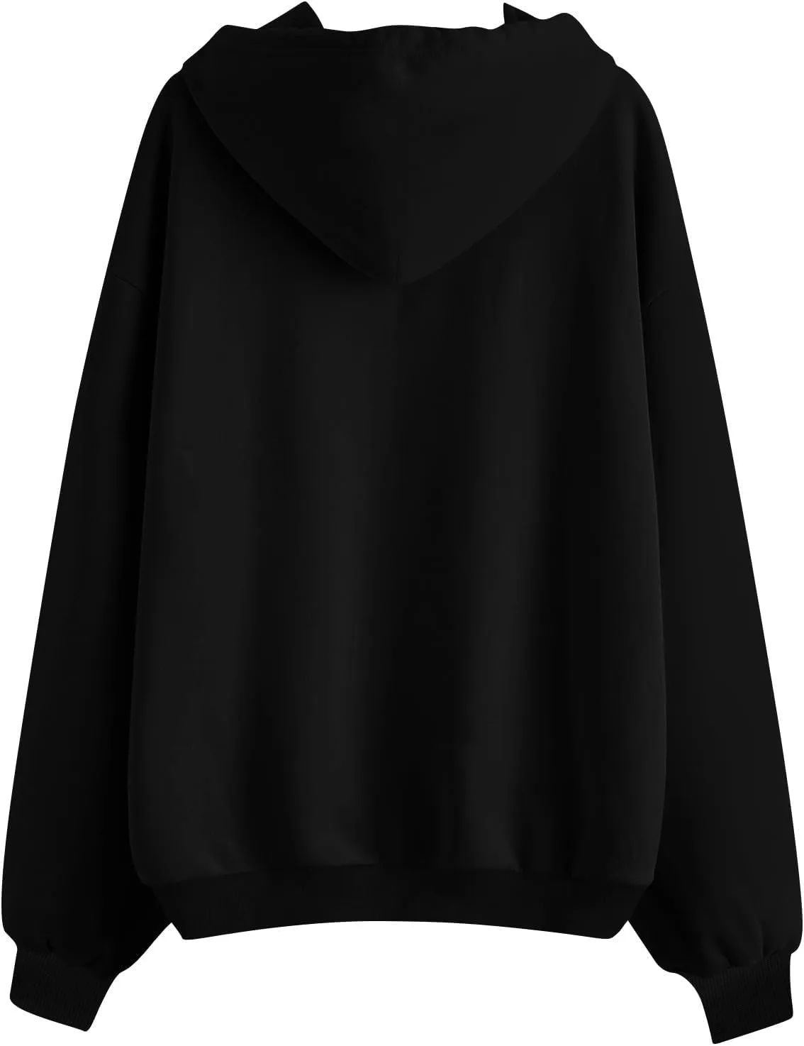 Womens Casual Full Zip Up Hoodies Oversized Long Sleeve Solid Sweatshirts Fall Trendy Comfy Loose Jacket with Pockets