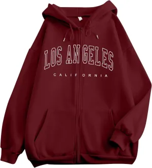 Women's Cute Hoodies Graphic Preppy Sweatshirts for Teen Girls Long Sleeve Pullovers Fall Outfits with Pockets