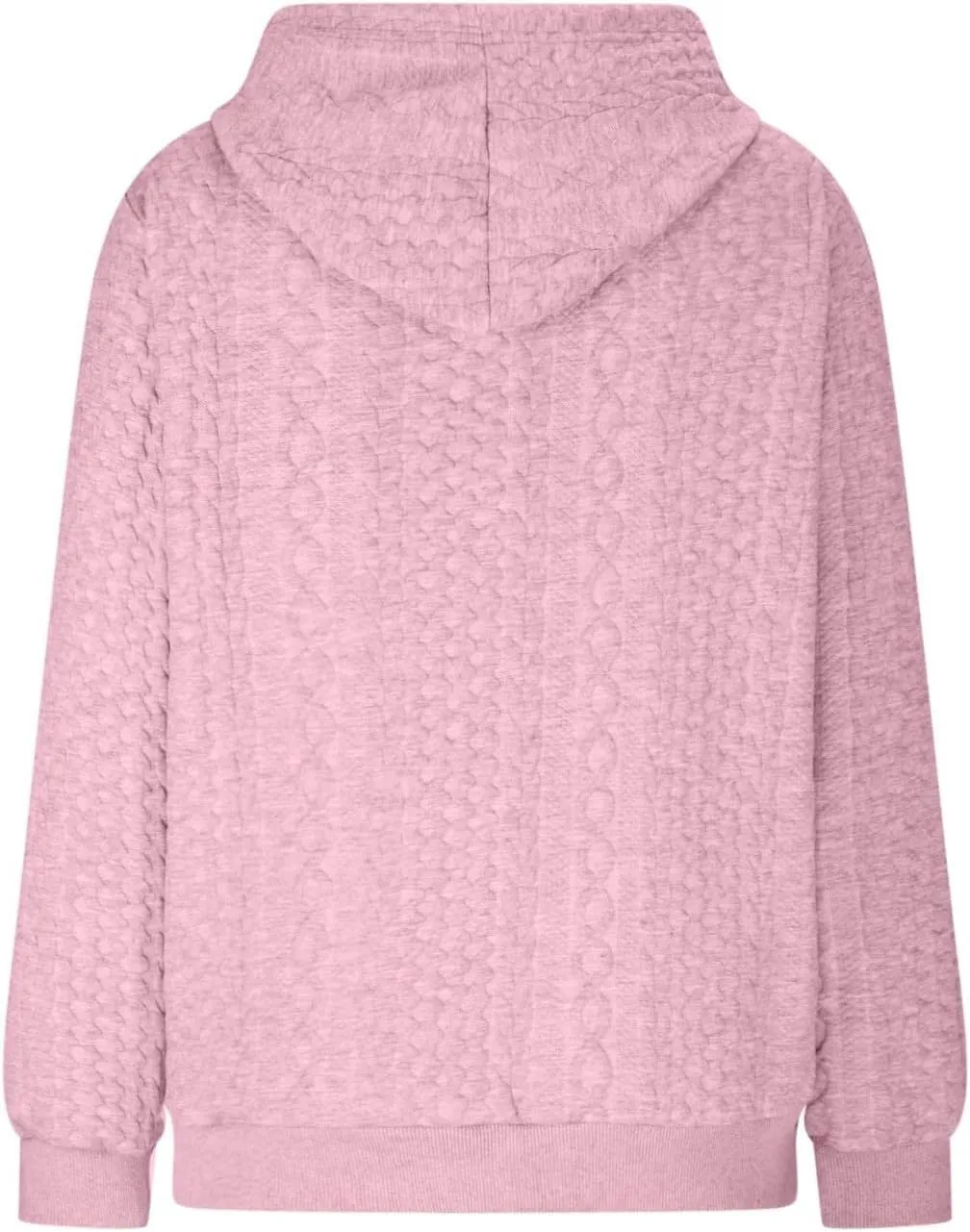 Womens Fashion Fall Sweatshirt Oversized Hoodie Casual Long Sleeve Pullover Knit Hooded Sweatshirts with Pocket S-3XL