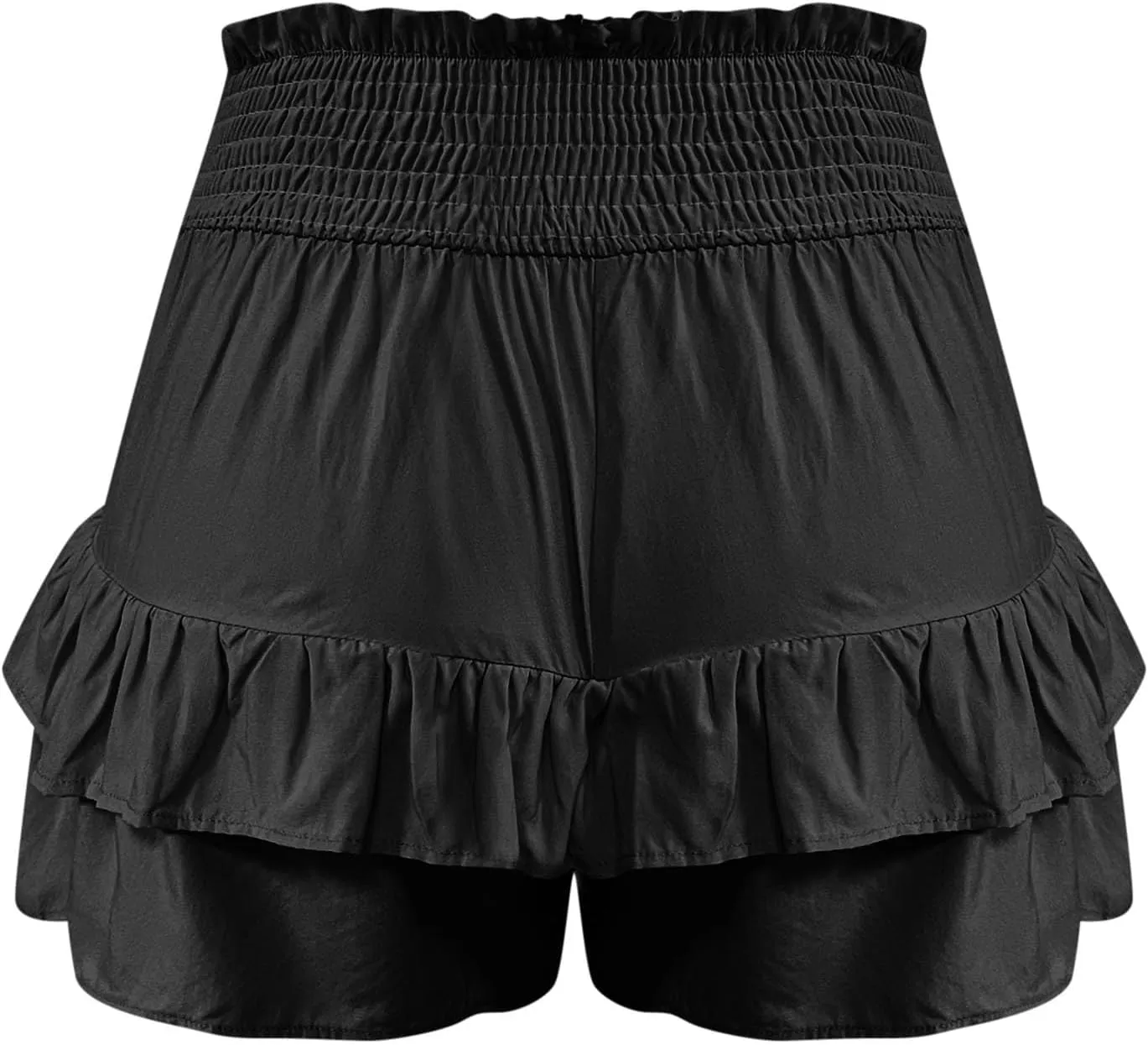 Women's High Waisted Pleated Skirts Boho Ruffle Tiered Shorts Beach Vacation Short Summer Comfy Flowy Skirt