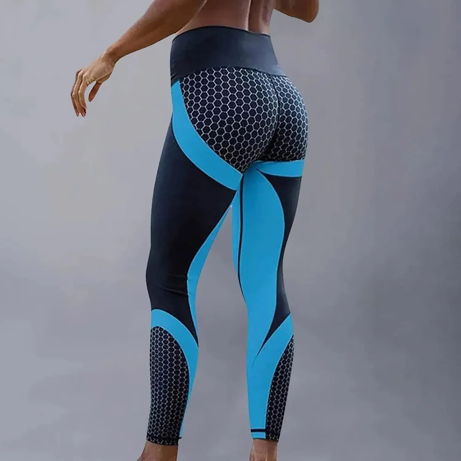 Womens Leggings Tummy Yoga Workout Leggings Pants Women's Tummy Waist Print High Pants Cotton Capri Leggings for