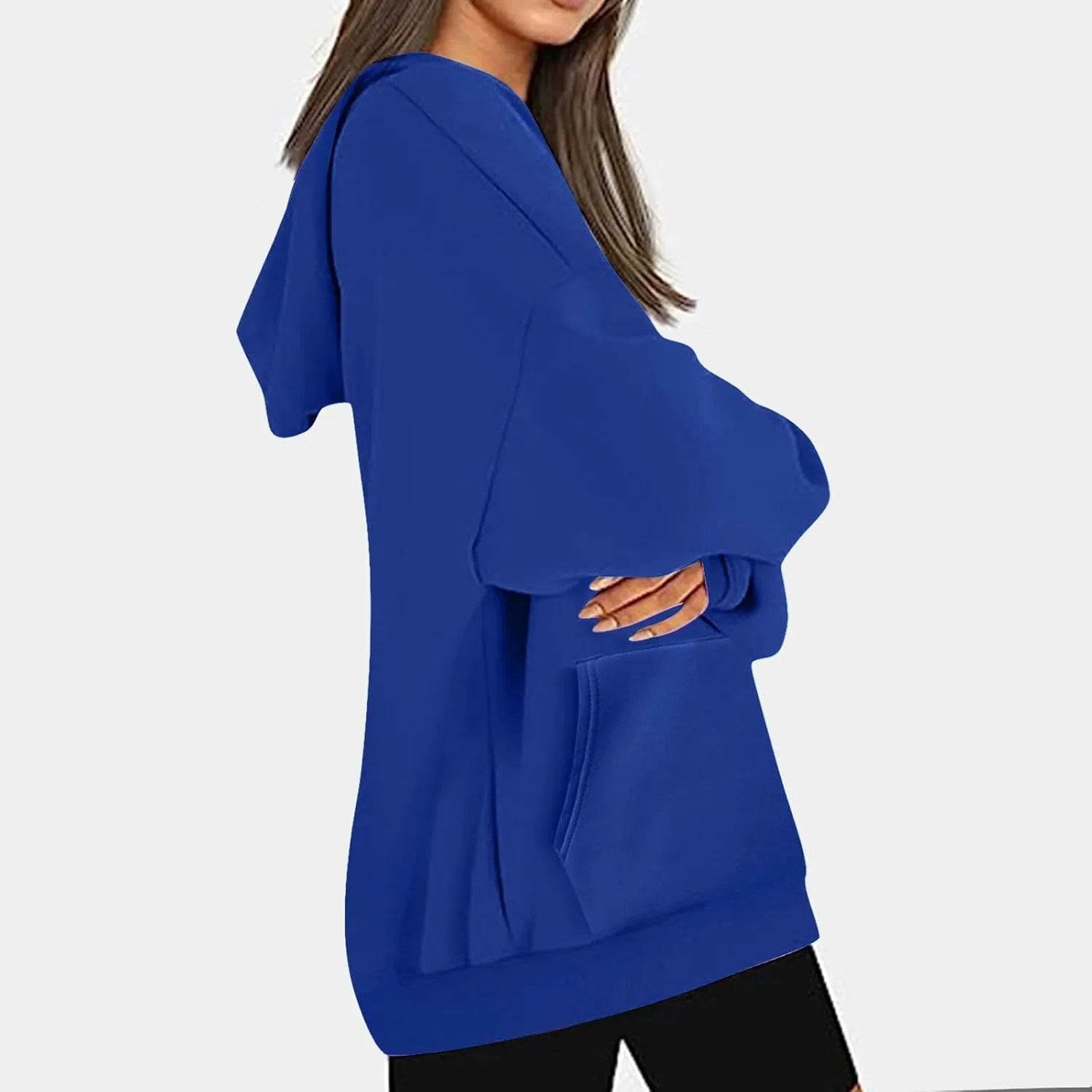Womens Oversized Pullover Hoodie with Pocket Sweatshirt Fleece Fashion 2025 Casual Loose Long Sleeve Tops