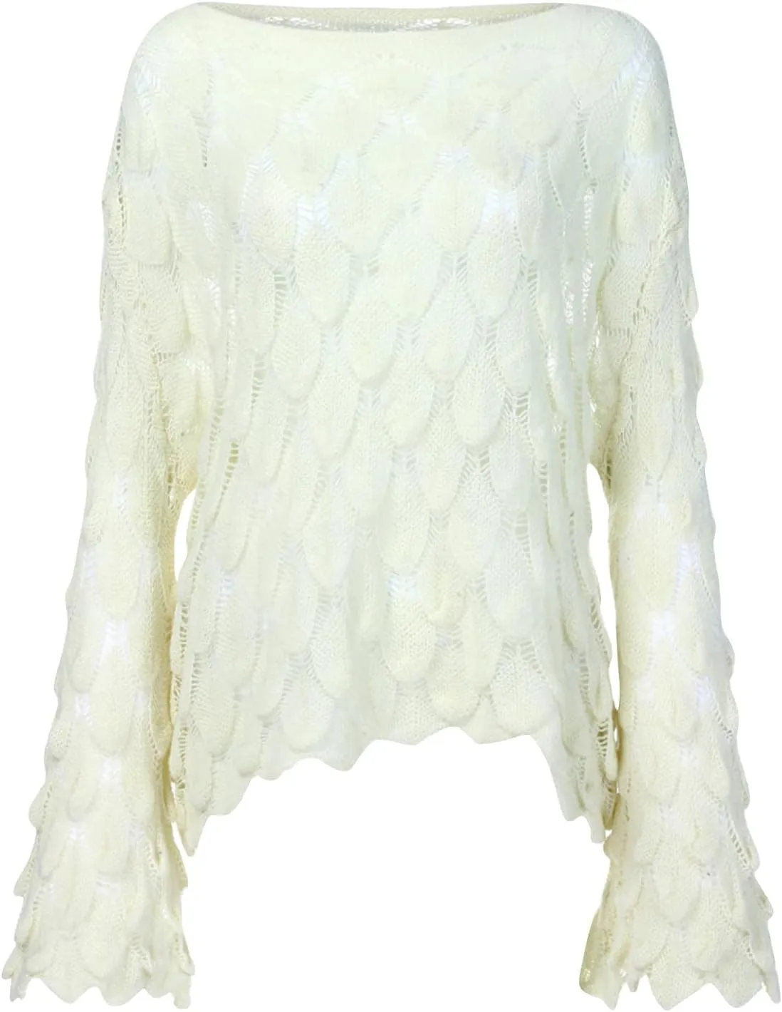 Women's Solid Color Round Neck Bell Sleeve Pullover Knitwear Fashion Short Sweater Sweaters for Women Trendy