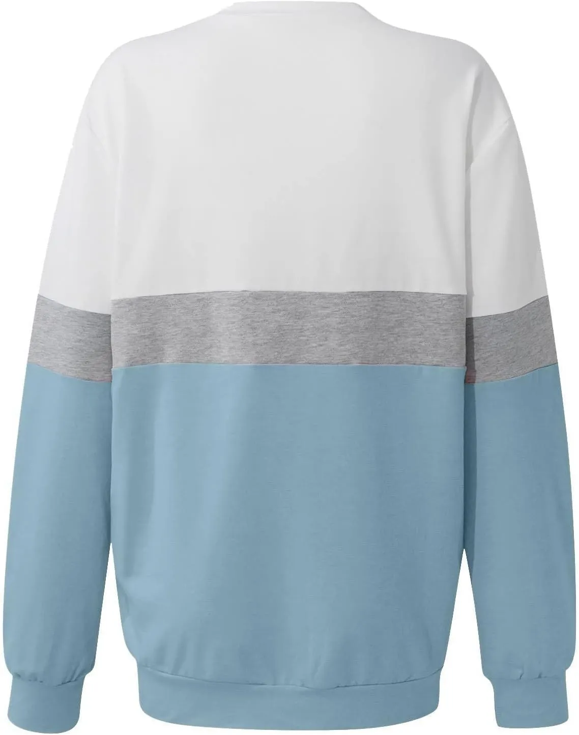 Womens Tops Long Sleeve 2024 Casual Crew Neck Solid Color Pullover Knit Cotton Plus Size Comfy Soft Outfits Teens