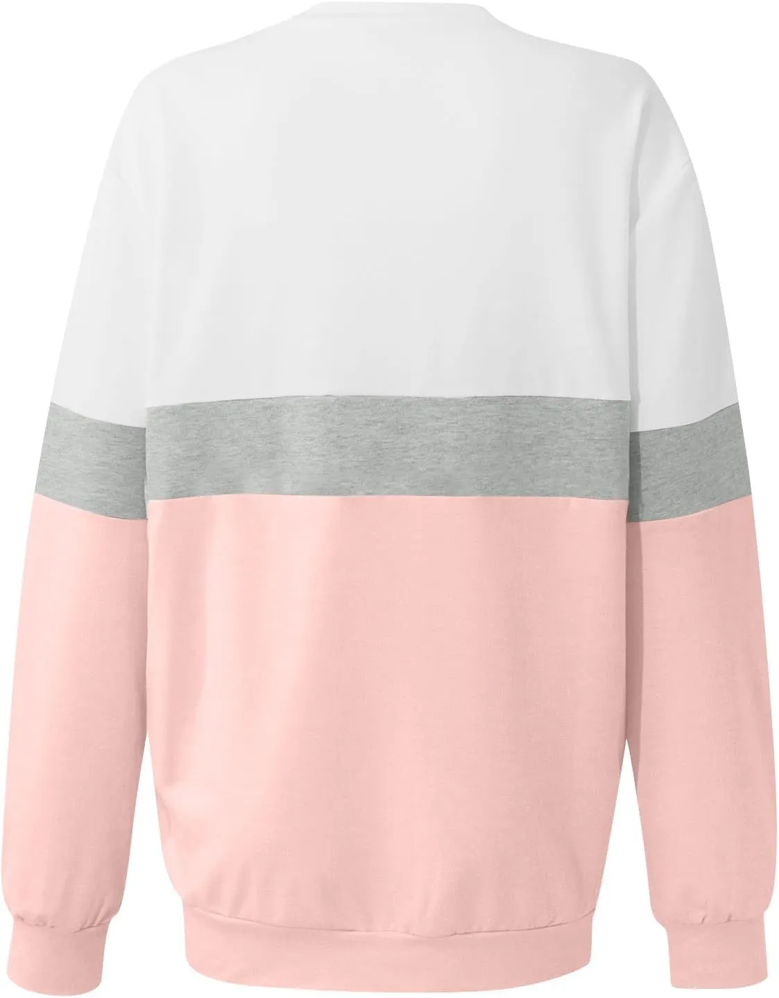 Womens Tops Long Sleeve 2024 Casual Crew Neck Solid Color Pullover Knit Cotton Plus Size Comfy Soft Outfits Teens