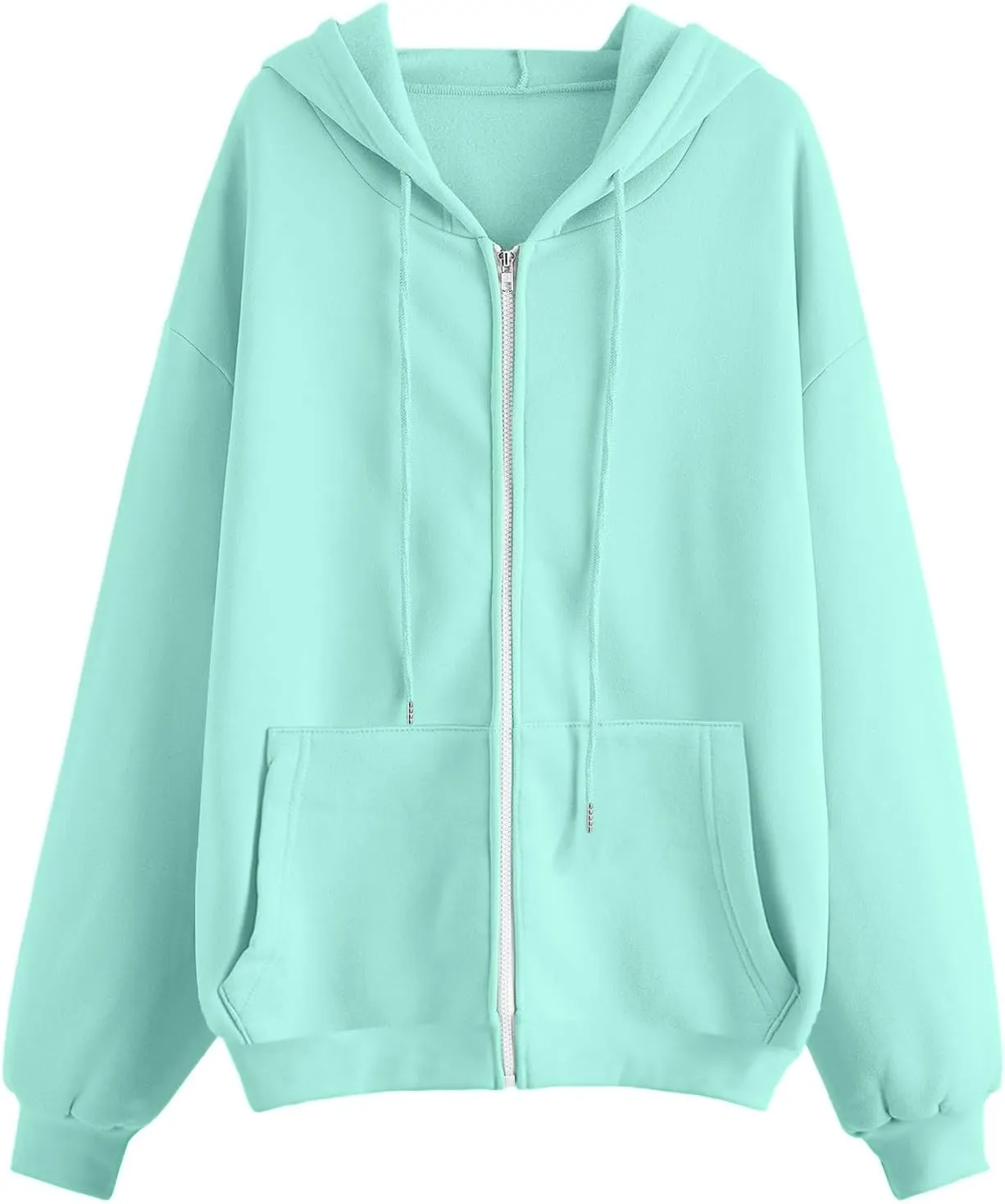 Womens Zip Up Hoodies Long Sleeve Fall Oversized Sweatshirts Fleece Y2K Jacket 2024 Fashion Clothes
