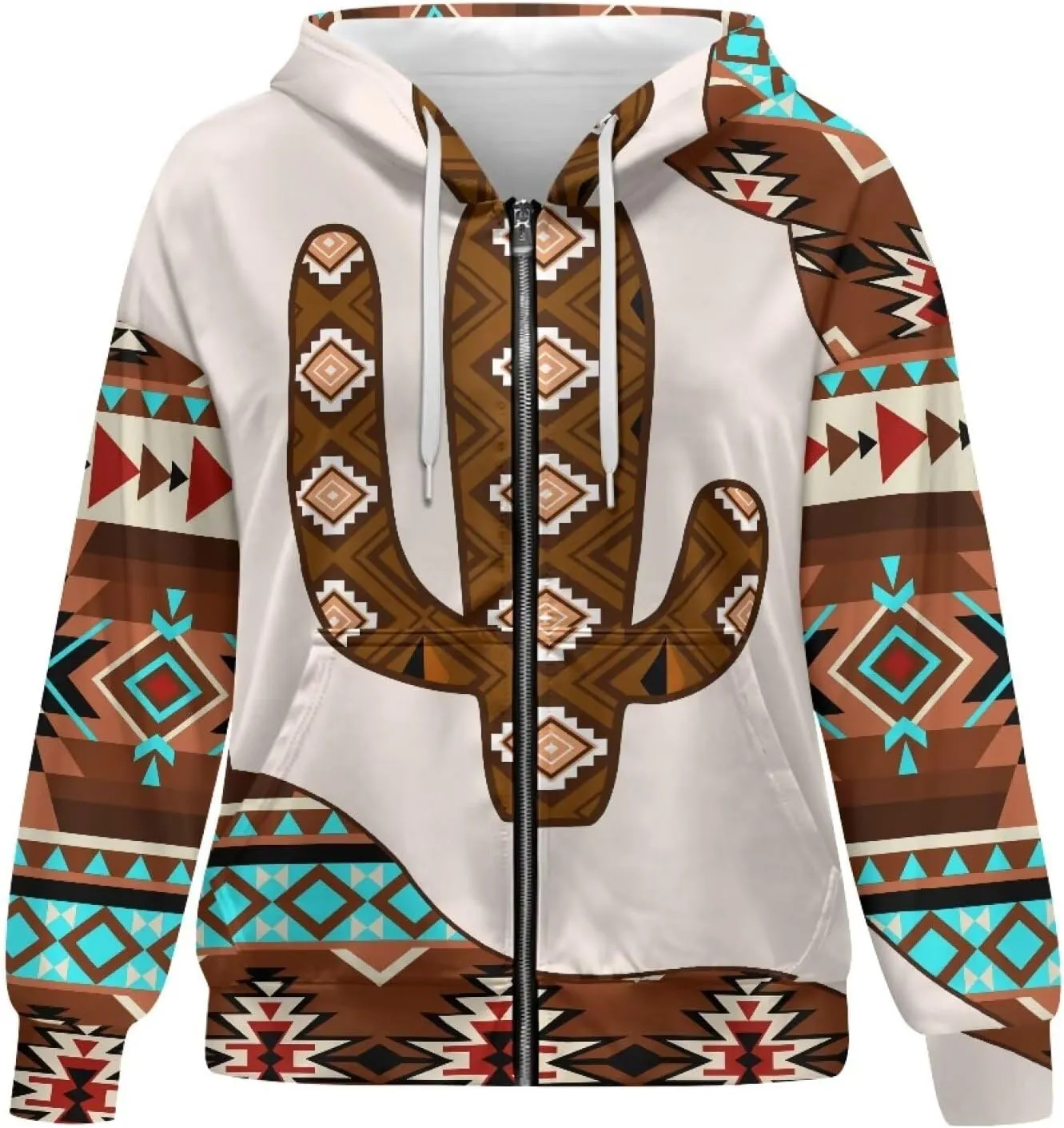 Xoenoiee Women Oversized Hoodies Full Zip Sweatshirts Soft Hooded Jacket with Pocket Fall Winter Long Sleeve Y2K Hoodie