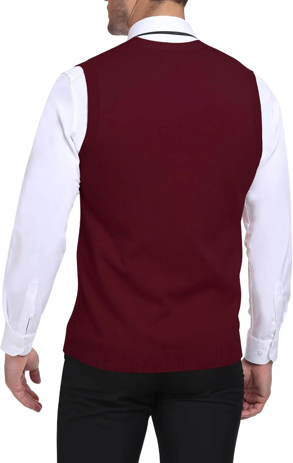 YTD Men's Sleeveless Sweater Vest V-Neck Casual Cable Knit Button Down Cardigan Vest