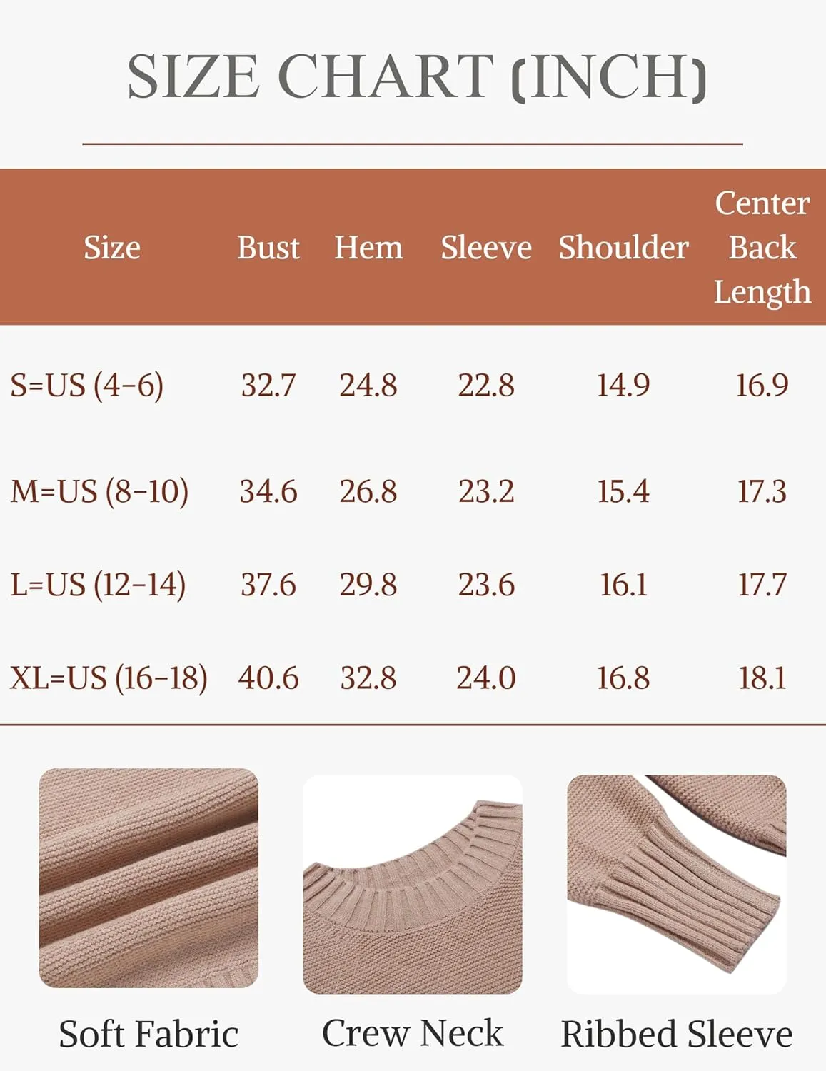 Zeagoo Women's 2025 Fall Crewneck Cropped Sweater Trendy Long Sleeve Ribbed Knit Pullover Jumper Tops