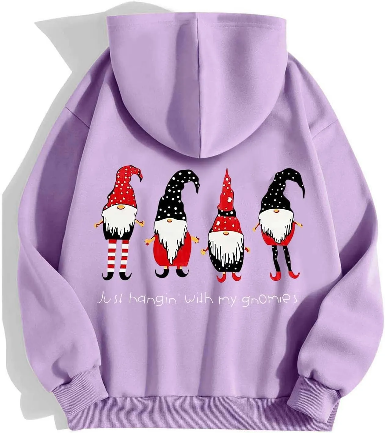 Zip Up Hoodie Women Oversized Christmas Santa Long Sleeve Crewneck Jacket Drawstring Hoodies with Pockets