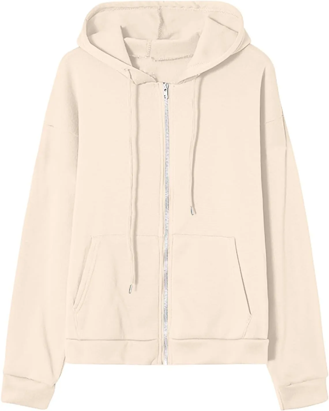 Zip Up Hoodie Women Oversized Cute Lightweight Jackets Trendy Hooded Sweatshirt Workout Fall Jacket with Pockets