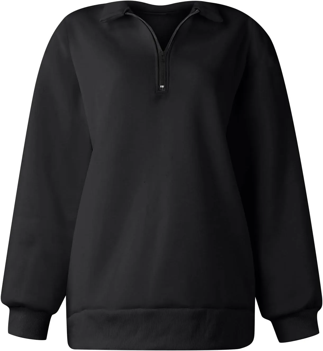 Zip Up Hoodies For Women Oversized Long Sleeve Crop Sweatshirt Quarter Zip Pullover Tops Fall Fashion Clothes 2023